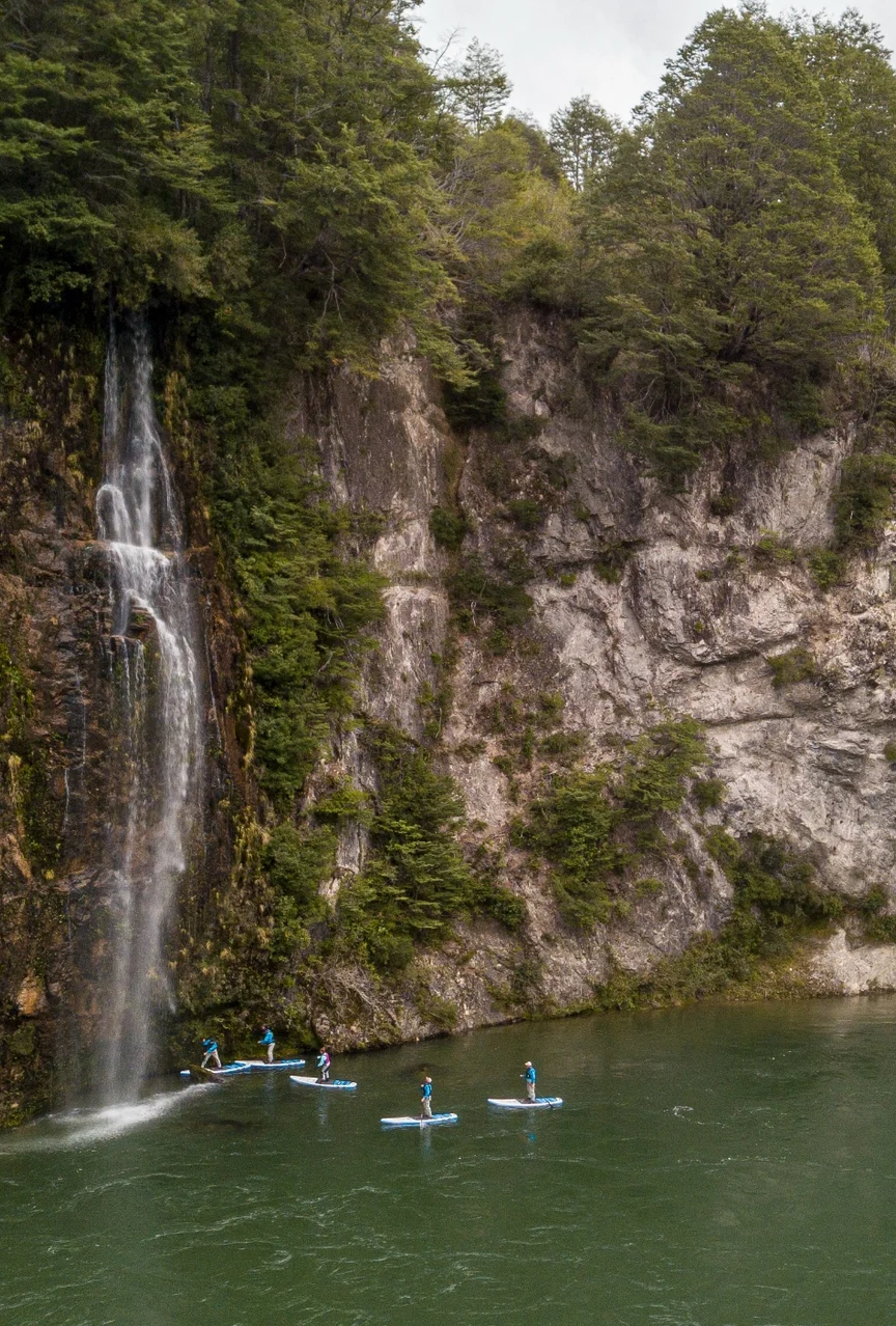 Stand up paddleboarding in Patagonia.