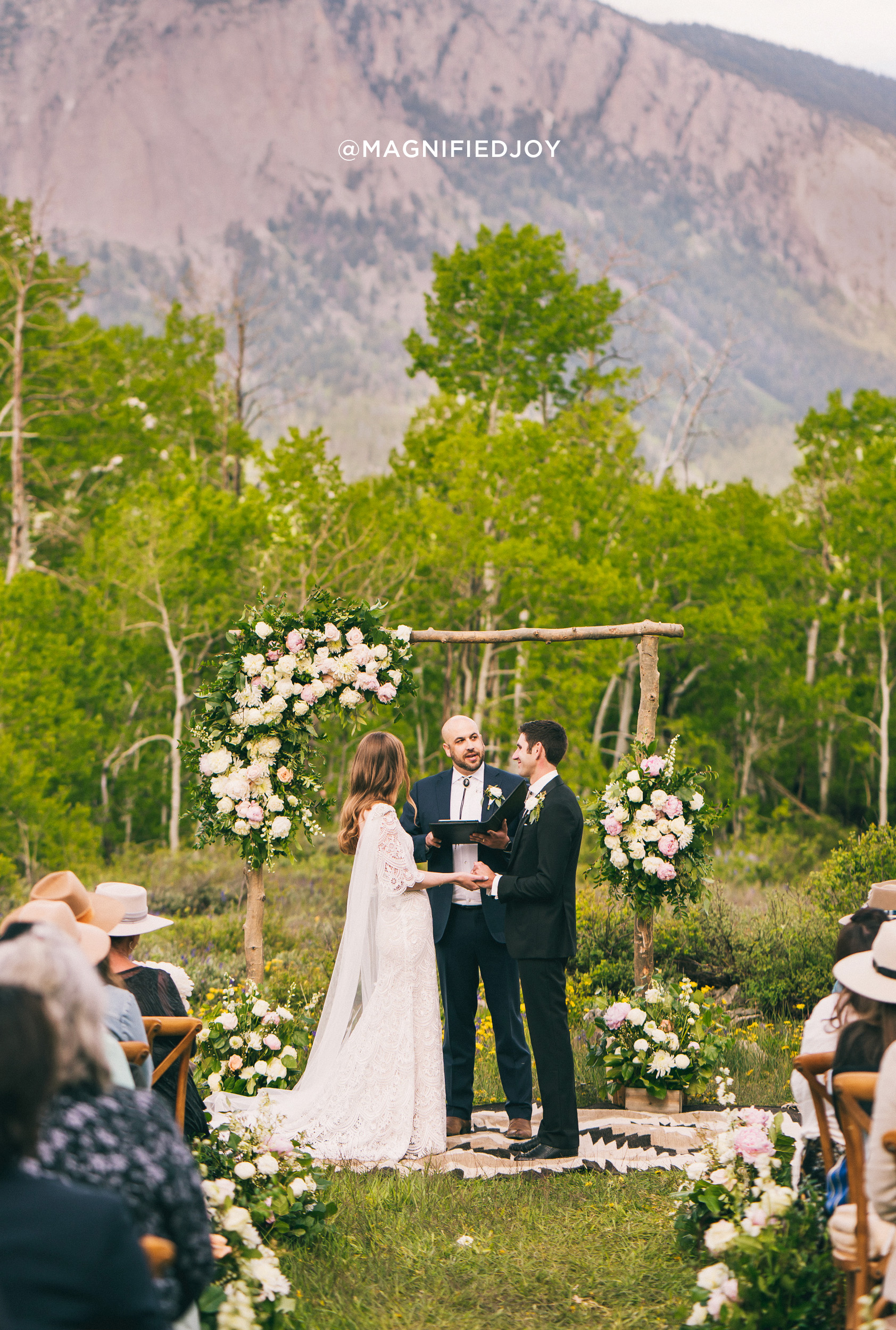 A summer wedding at Scarp Ridge Lodge.
