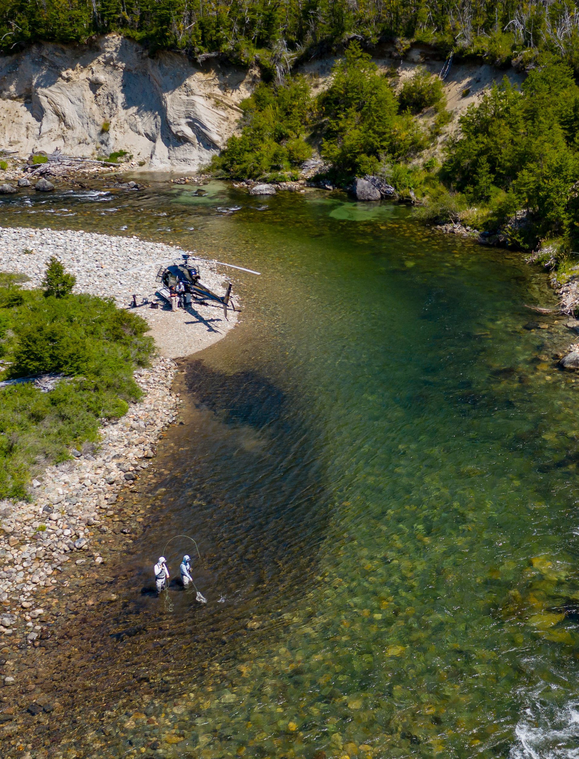 Walk and wade fishing in Patagonia.