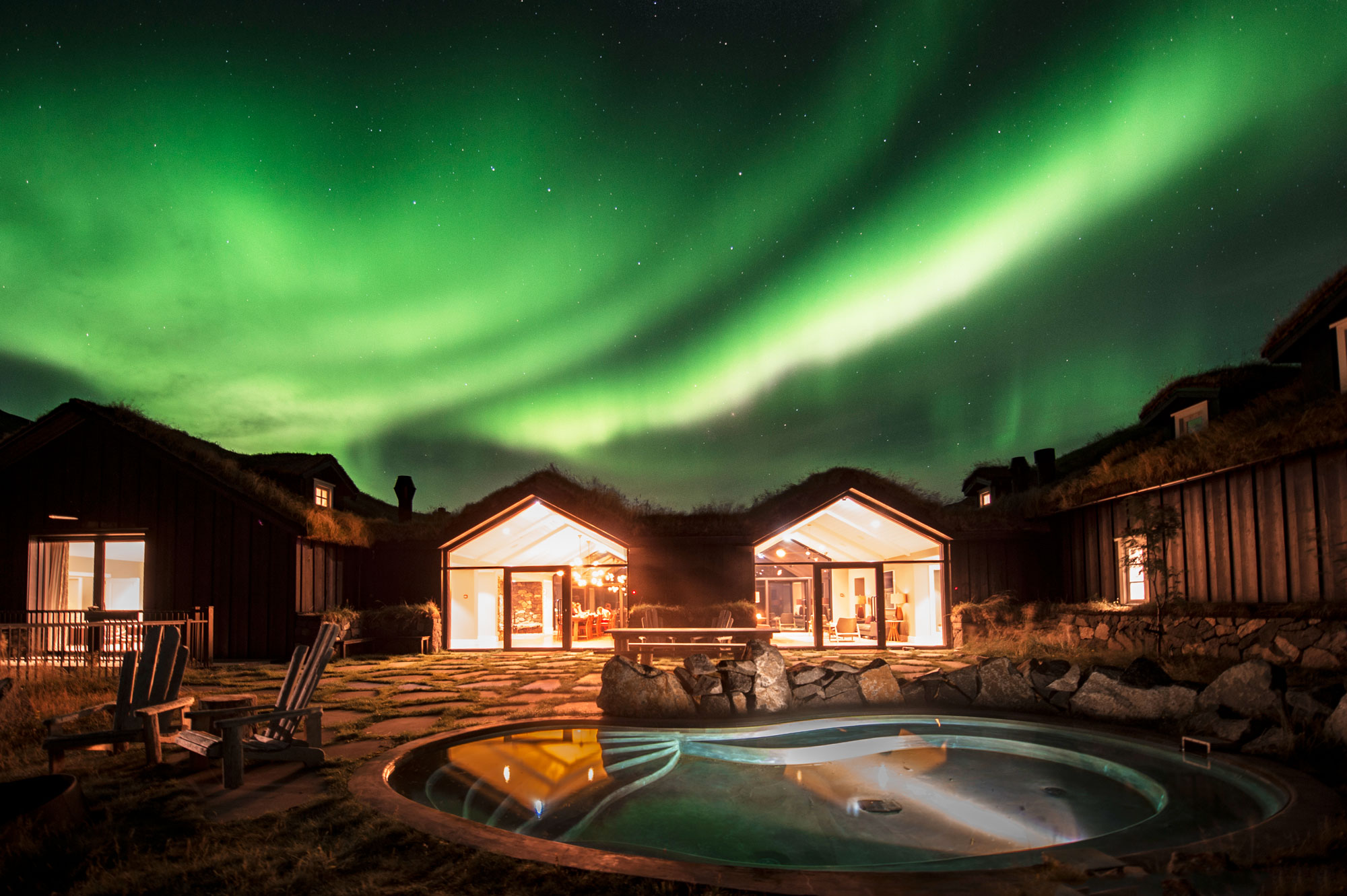 Northern Lights over Deplar Farm