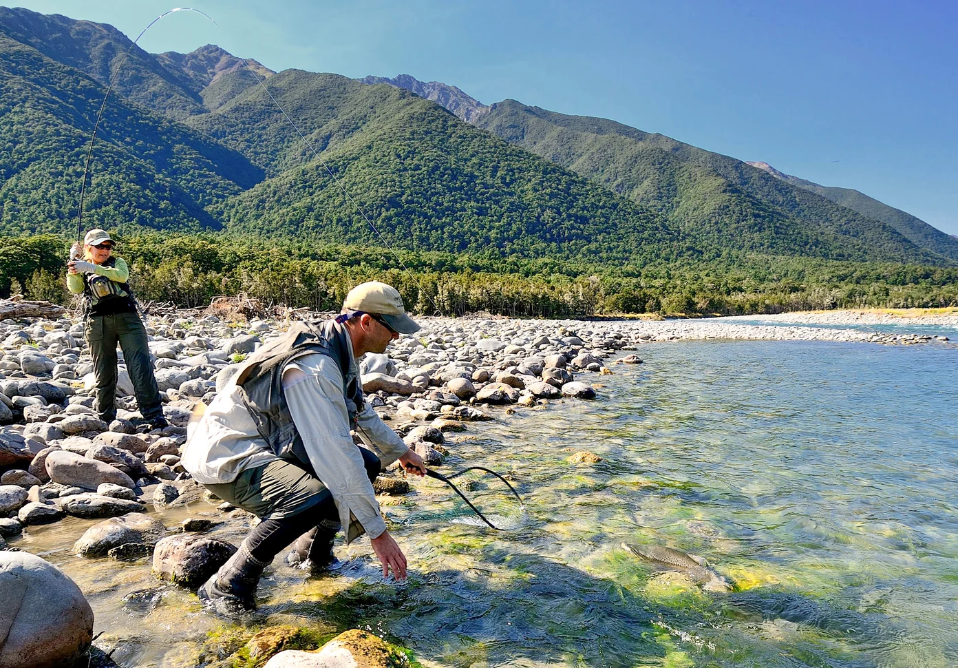 Couple fishing in river ORL