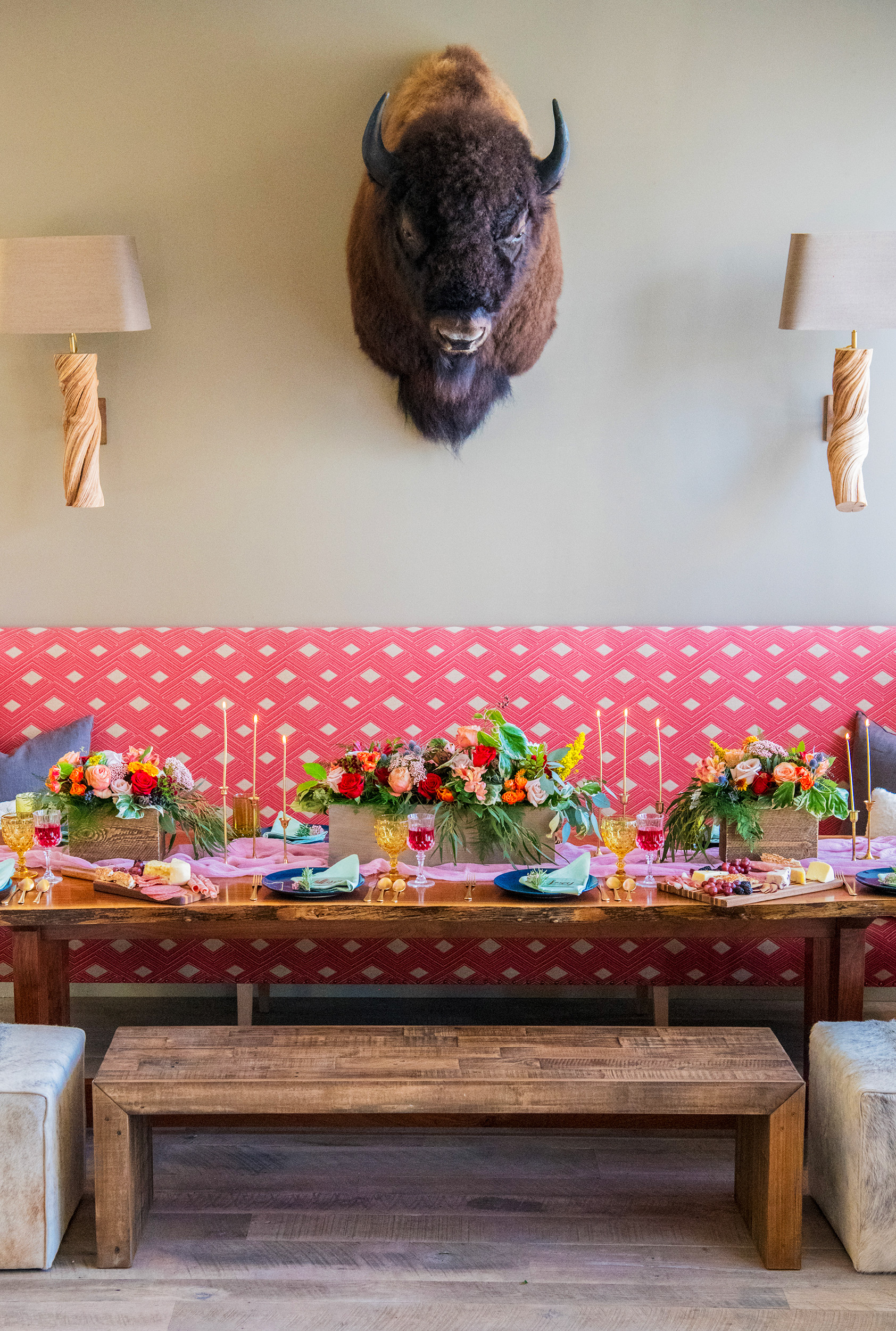 A wedding spread at Sopris House.