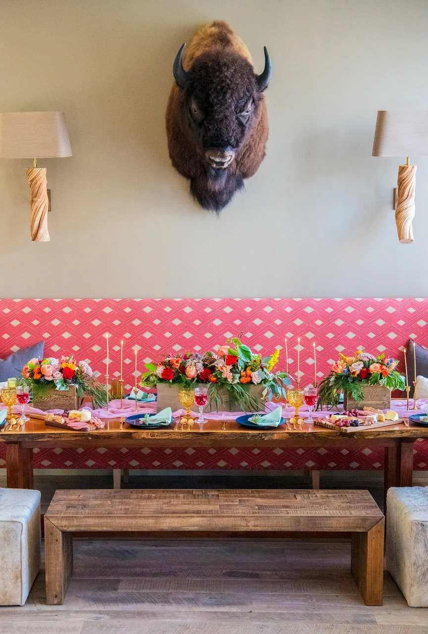 A wedding spread at Sopris House.