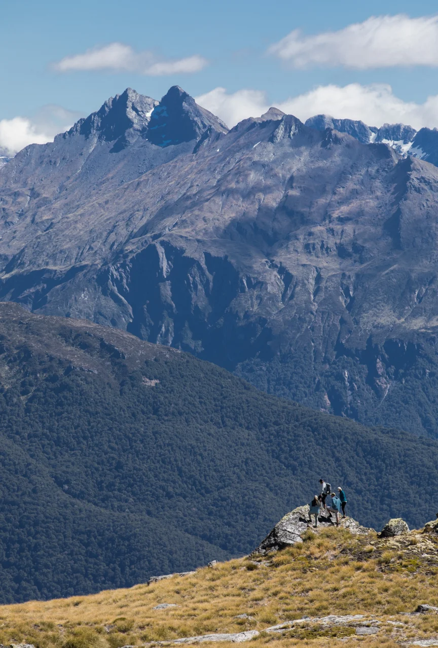 Hiking in New Zealand.