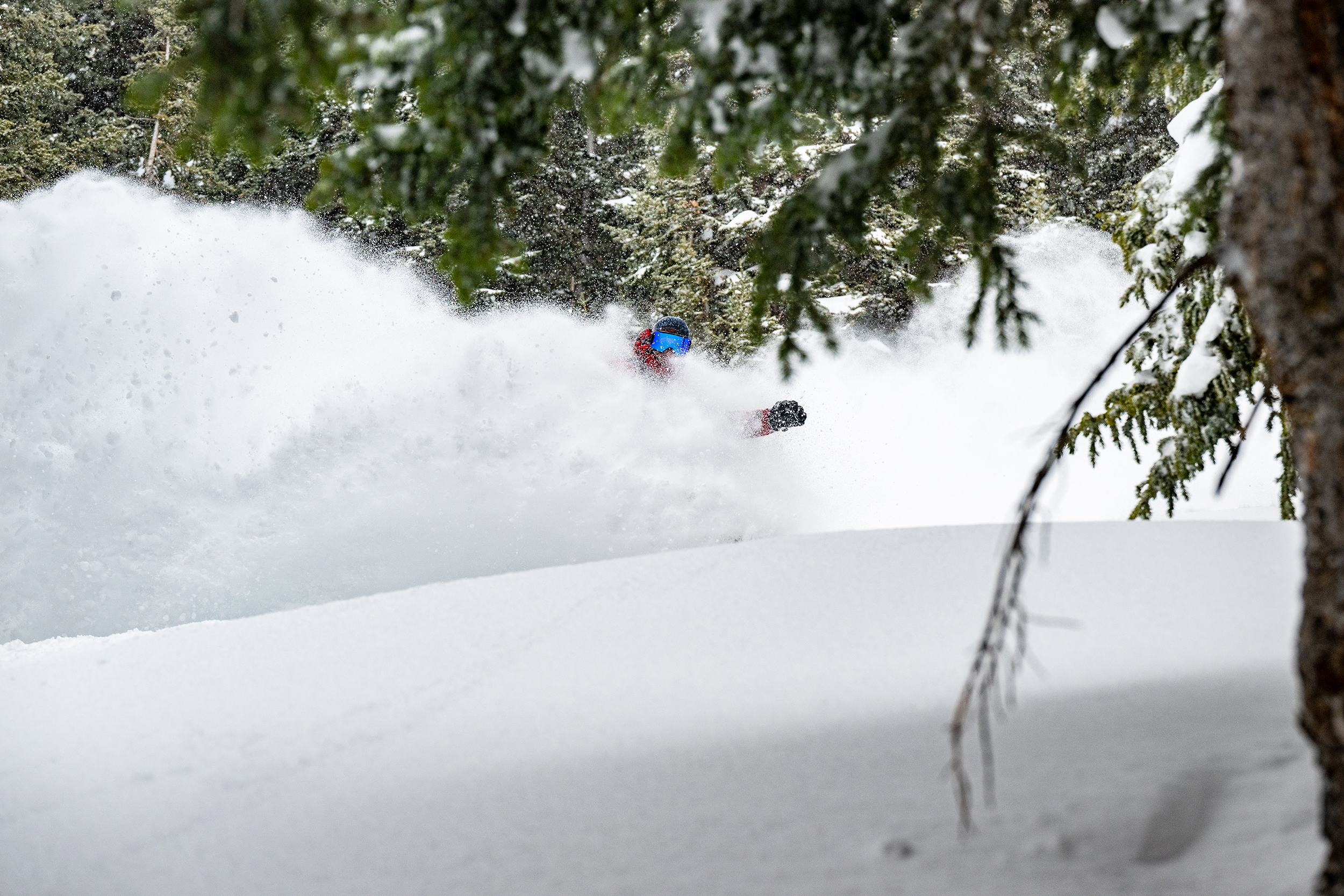 Snowboarding in Colorado Powder
