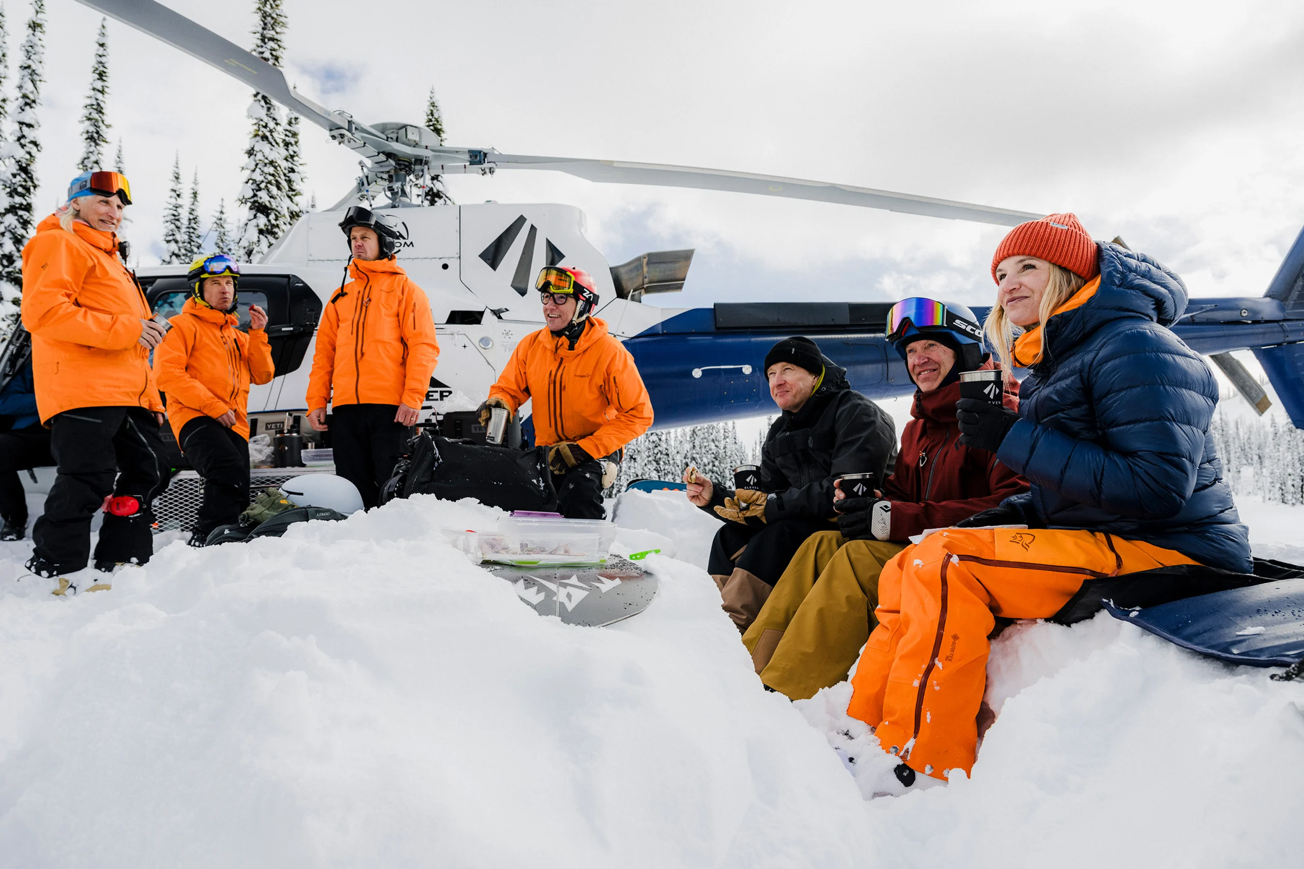 Eleven heli-ski guides in BC.
