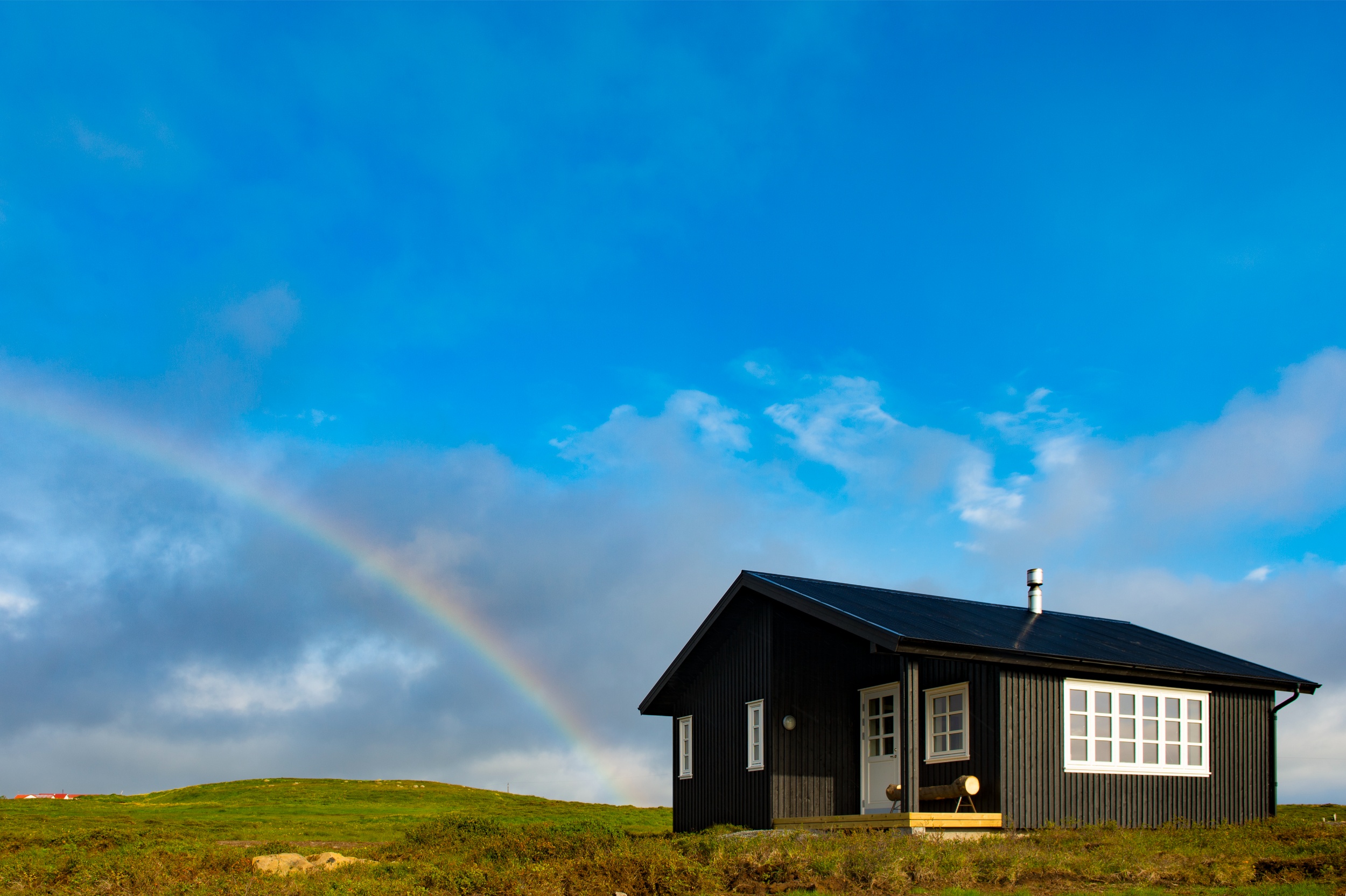 Fishing cabin along the Holkna River in Iceland.