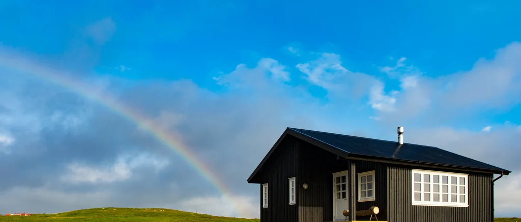 Fishing cabin along the Holkna River in Iceland.