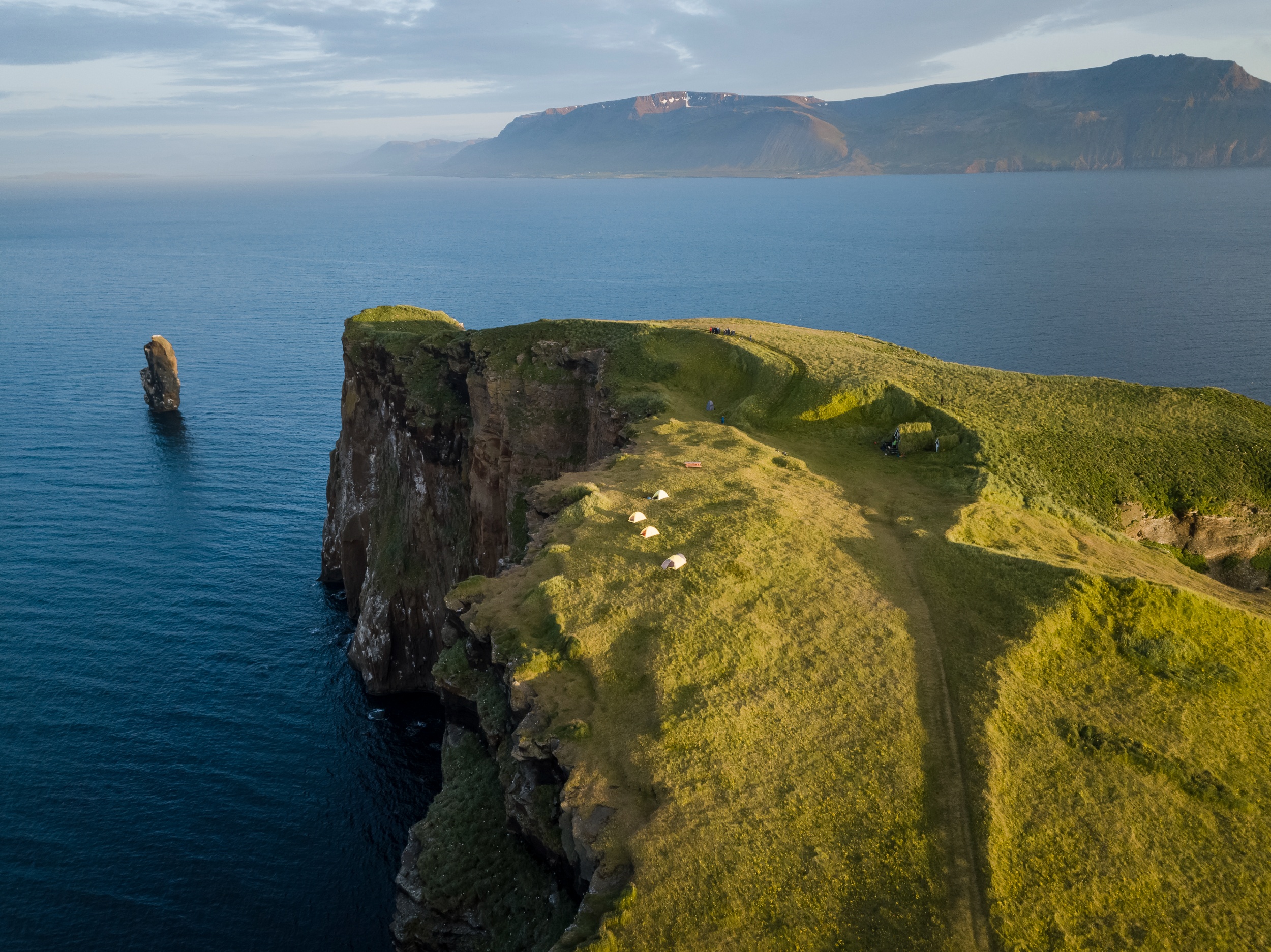 Drangey Island in Iceland.