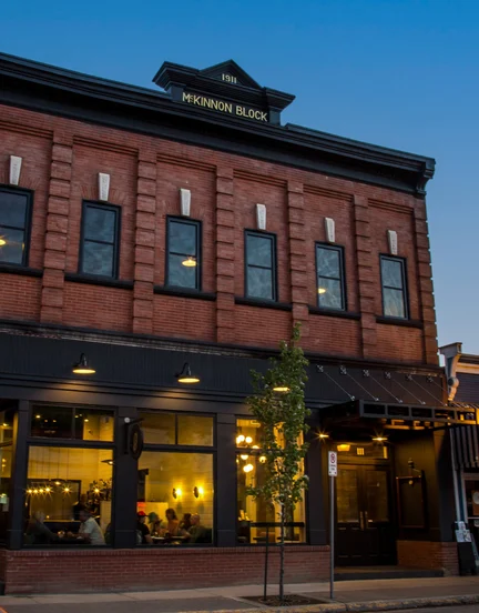 The front facade of Eleven's flagship property, Revelstoke Lodge.
