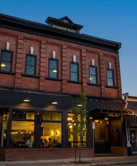 The front facade of Eleven's flagship property, Revelstoke Lodge.