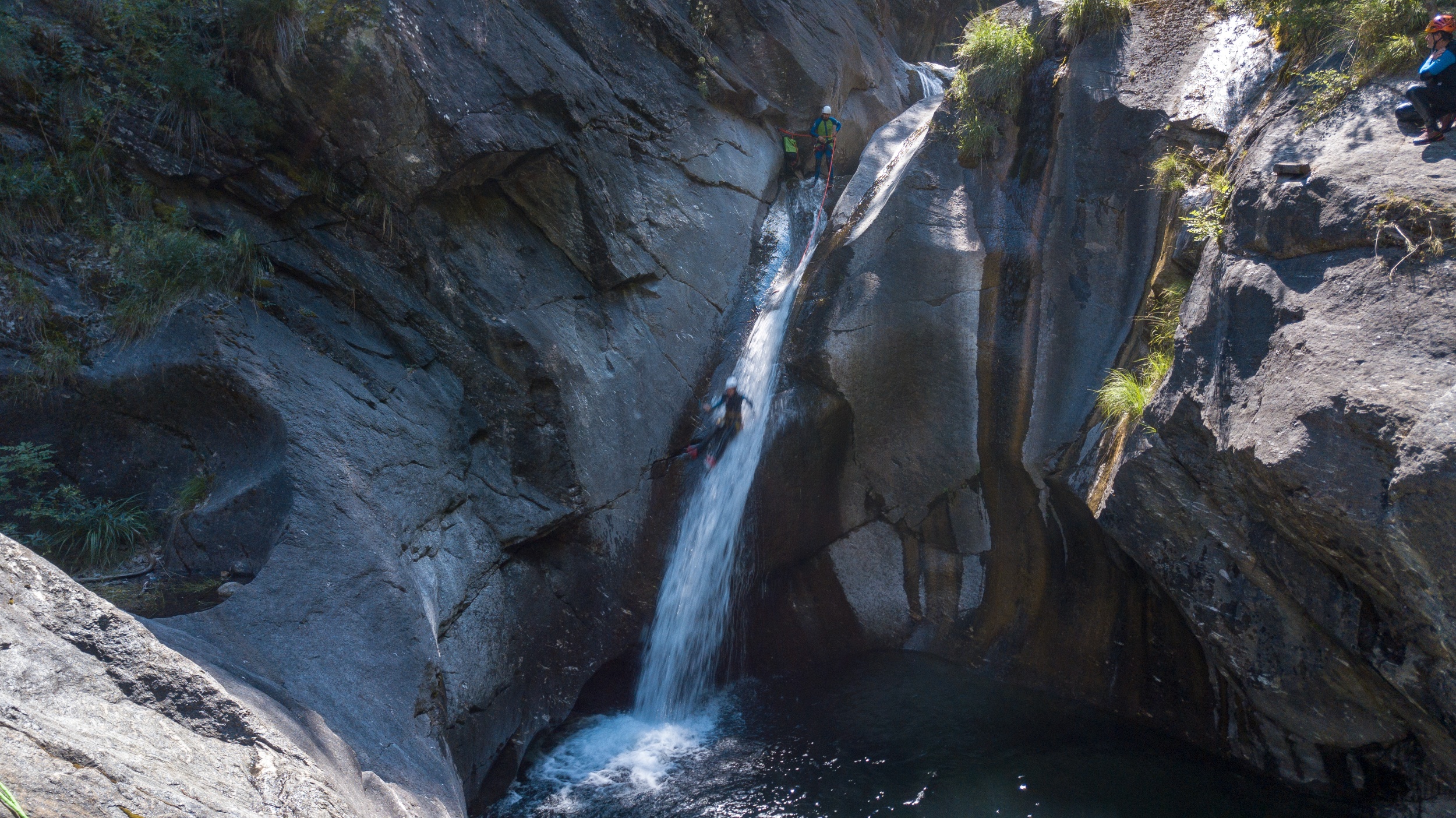 Canyoneering in the French Alps.