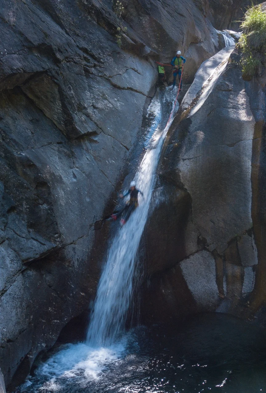 Canyoneering in the French Alps.