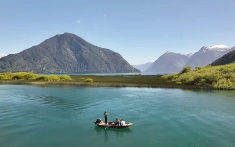Two anglers in the Chilean Patagonia