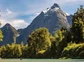A fly fisher in a river in Chile.