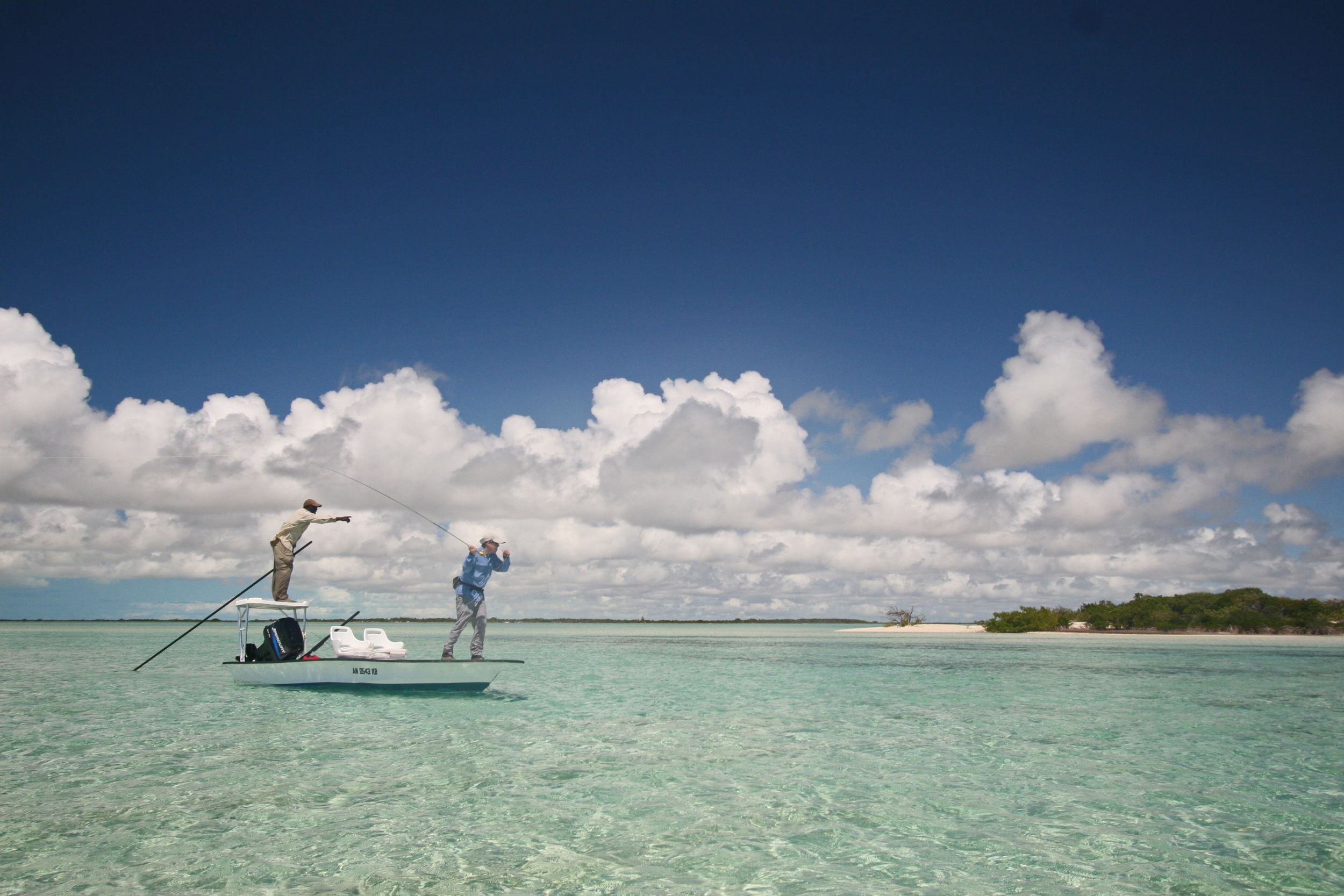 A perfect day to pole along ideal bonefish habitat.