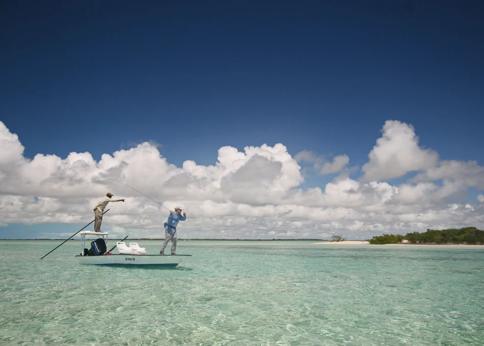 A perfect day to pole along ideal bonefish habitat.