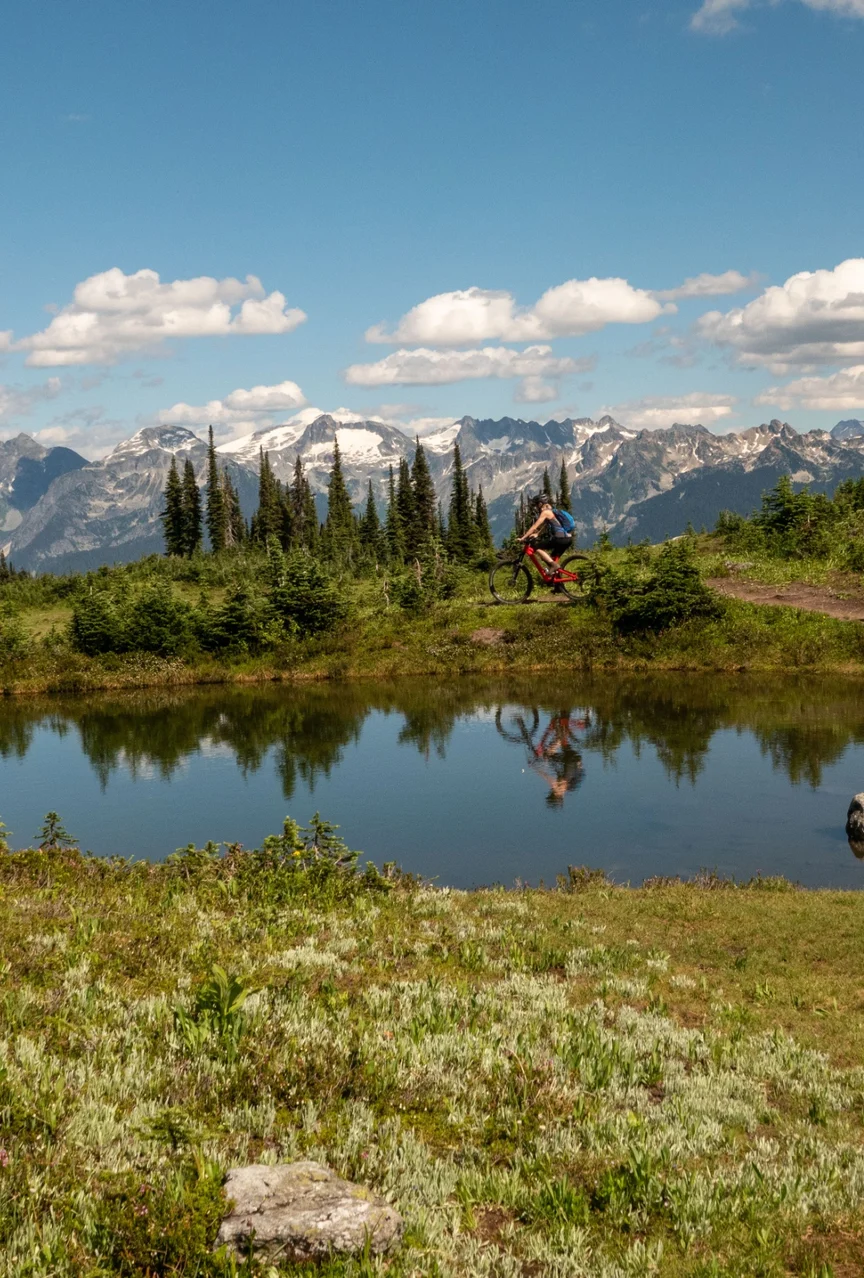 Mountain biking in Revelstoke, BC.