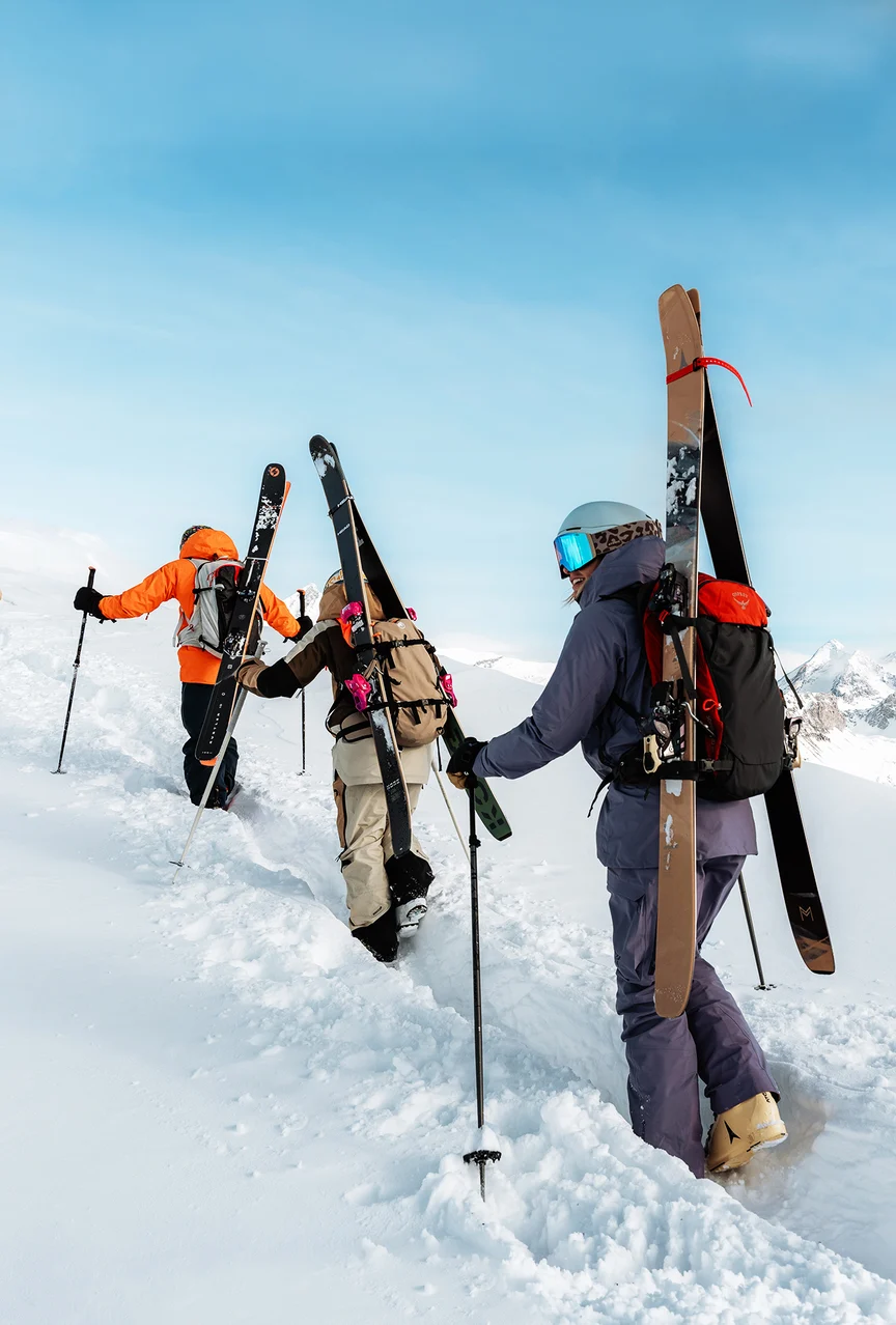 Ski touring in the French Alps.