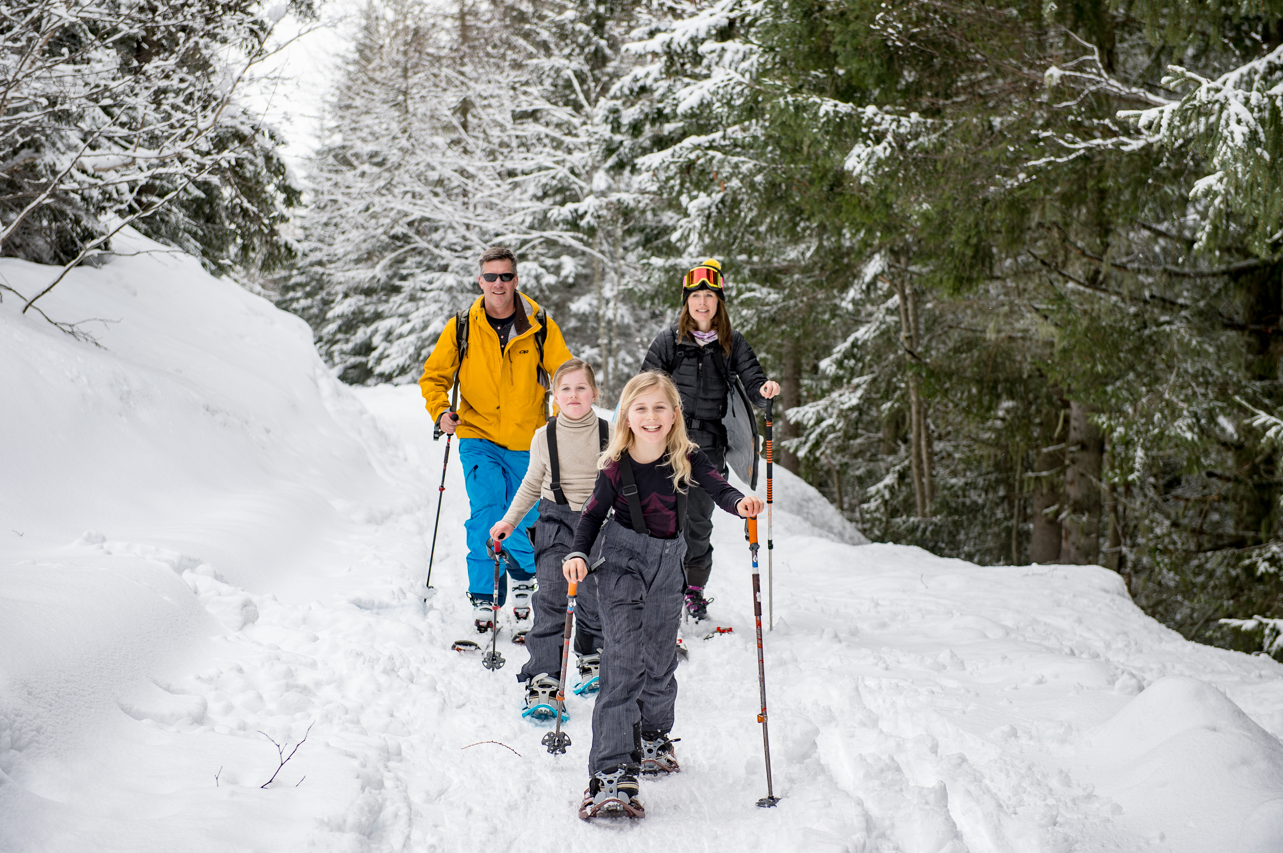 Snowshoeing in the French Alps.