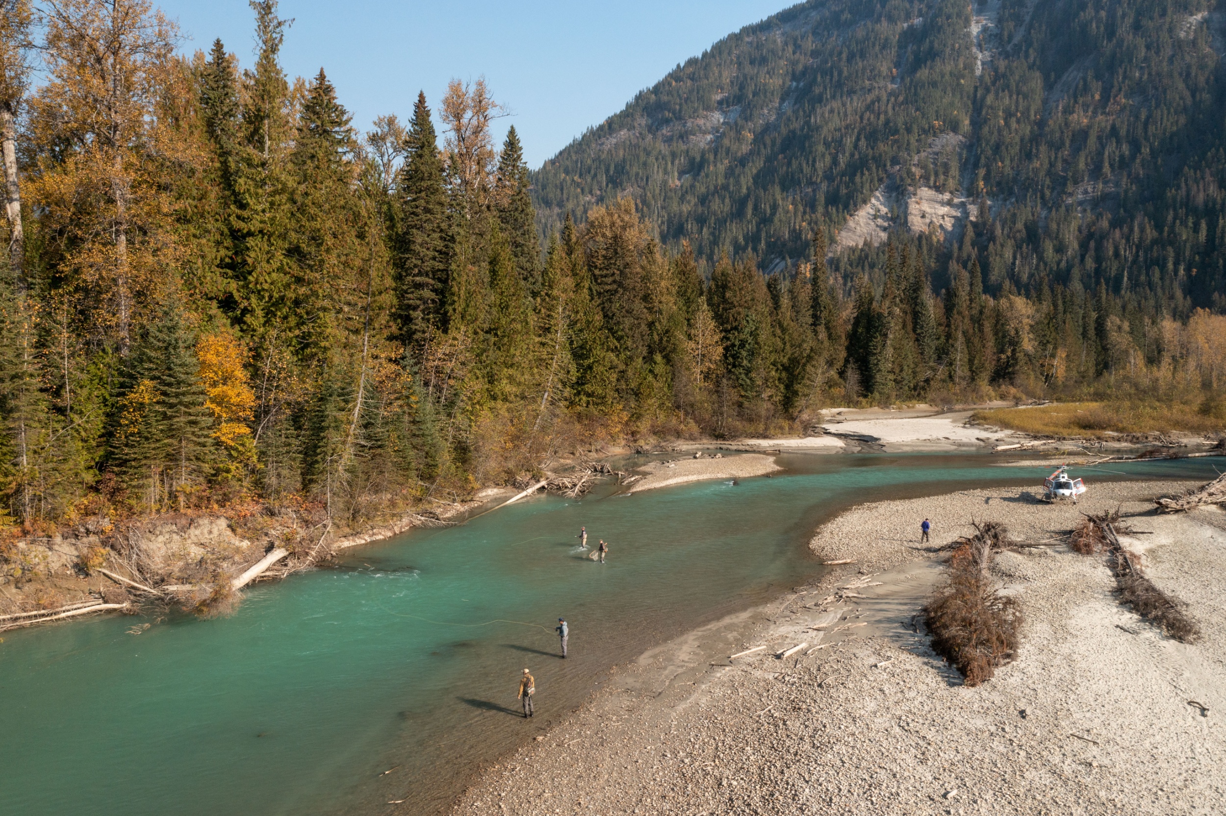 Fly fishing in Revelstoke, BC.