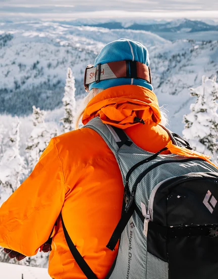 ERL heli guide in backcountry