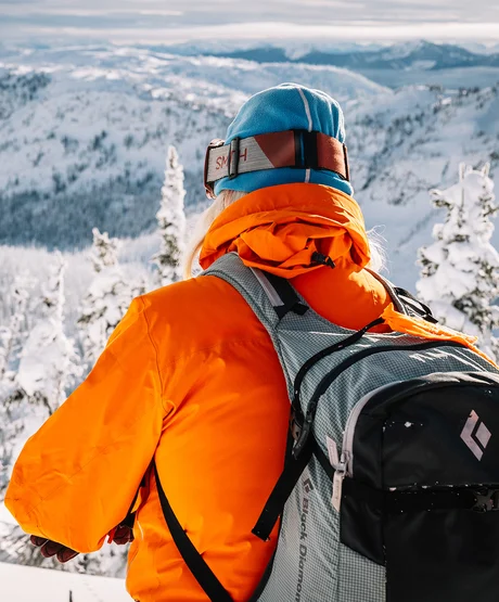 ERL heli guide in backcountry