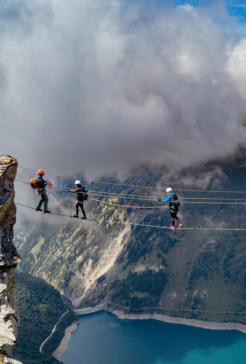 Via Ferrata in the French Alps.