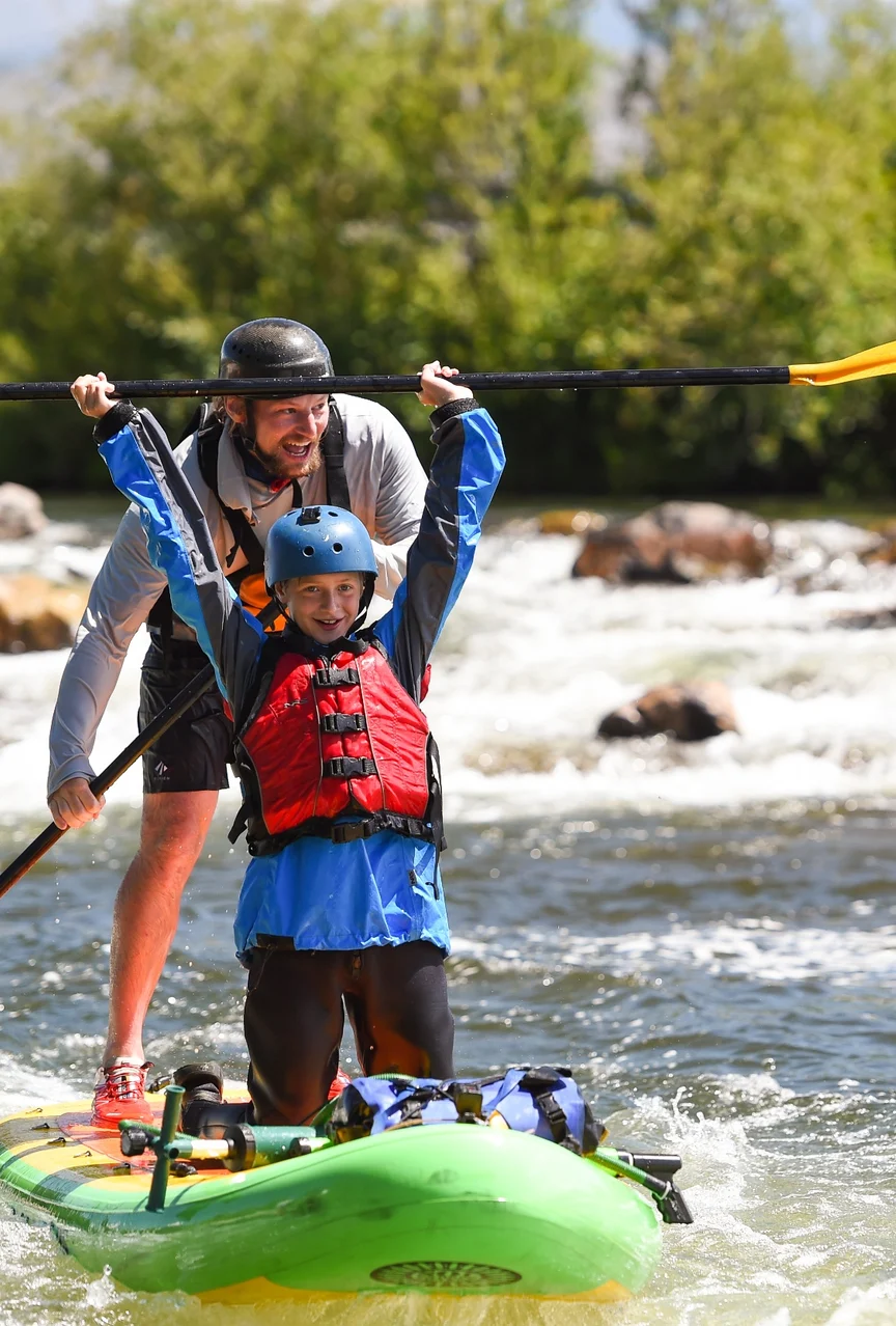 Stand up paddleboarding in Colorado.