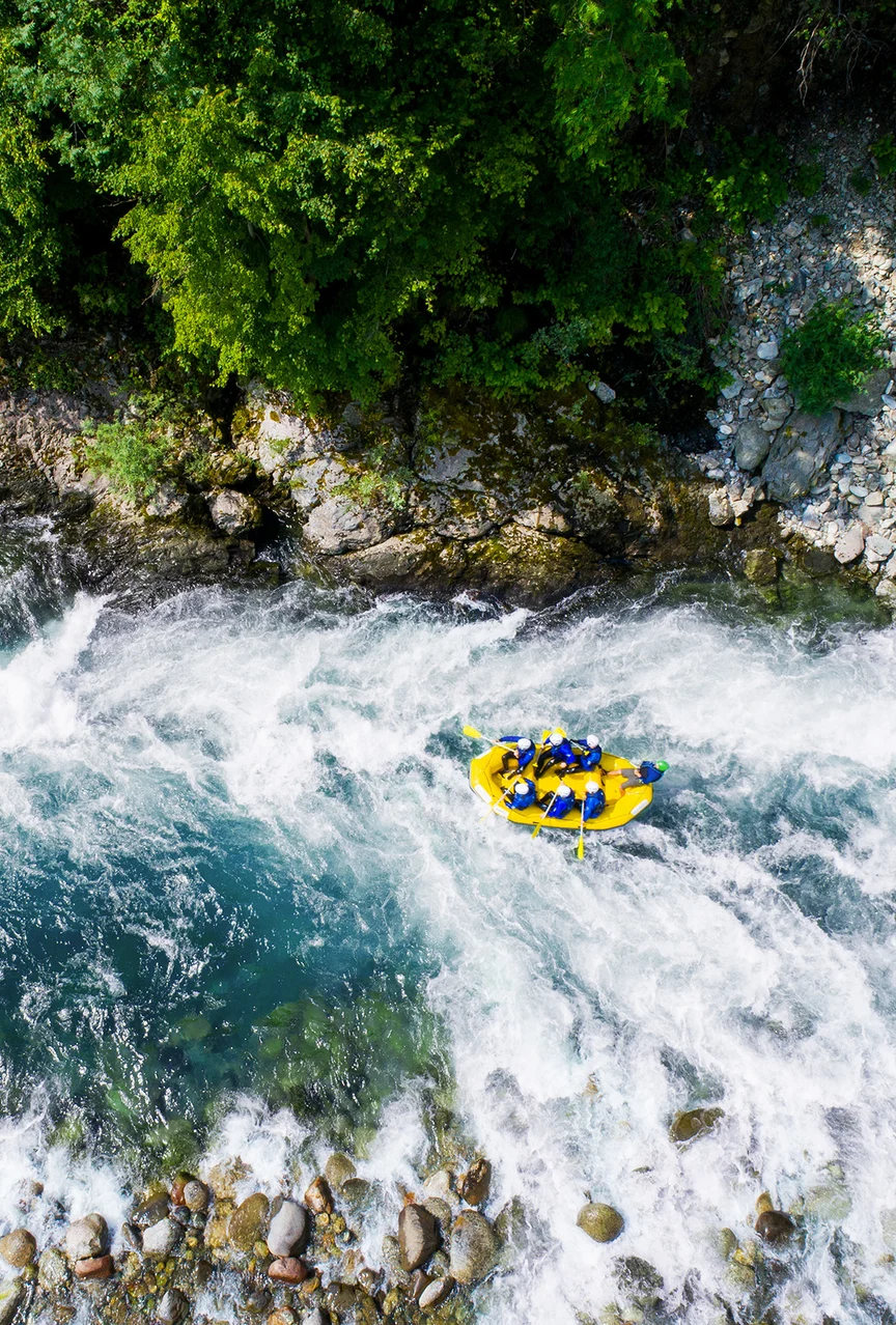 Scenic rafting in Revelstoke.