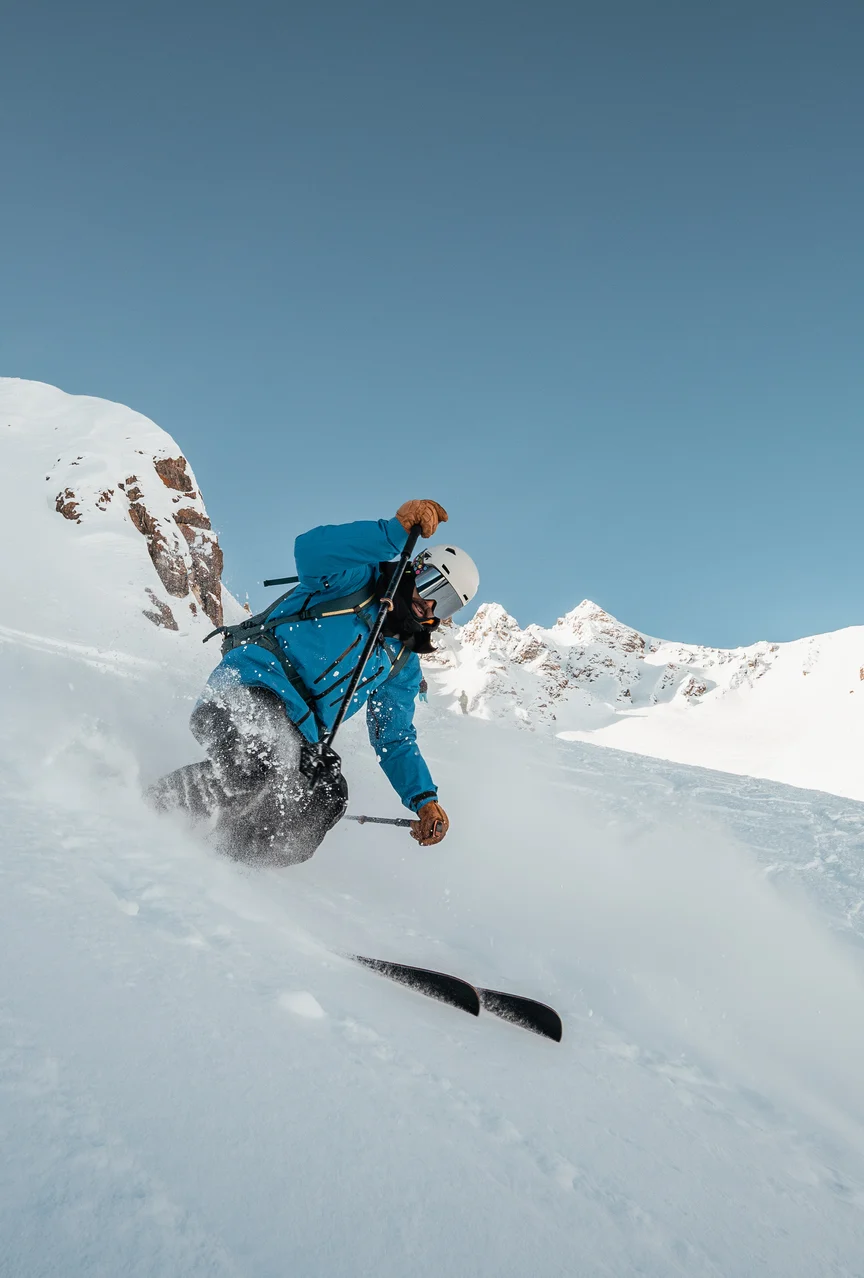 A skier in the French Alps.