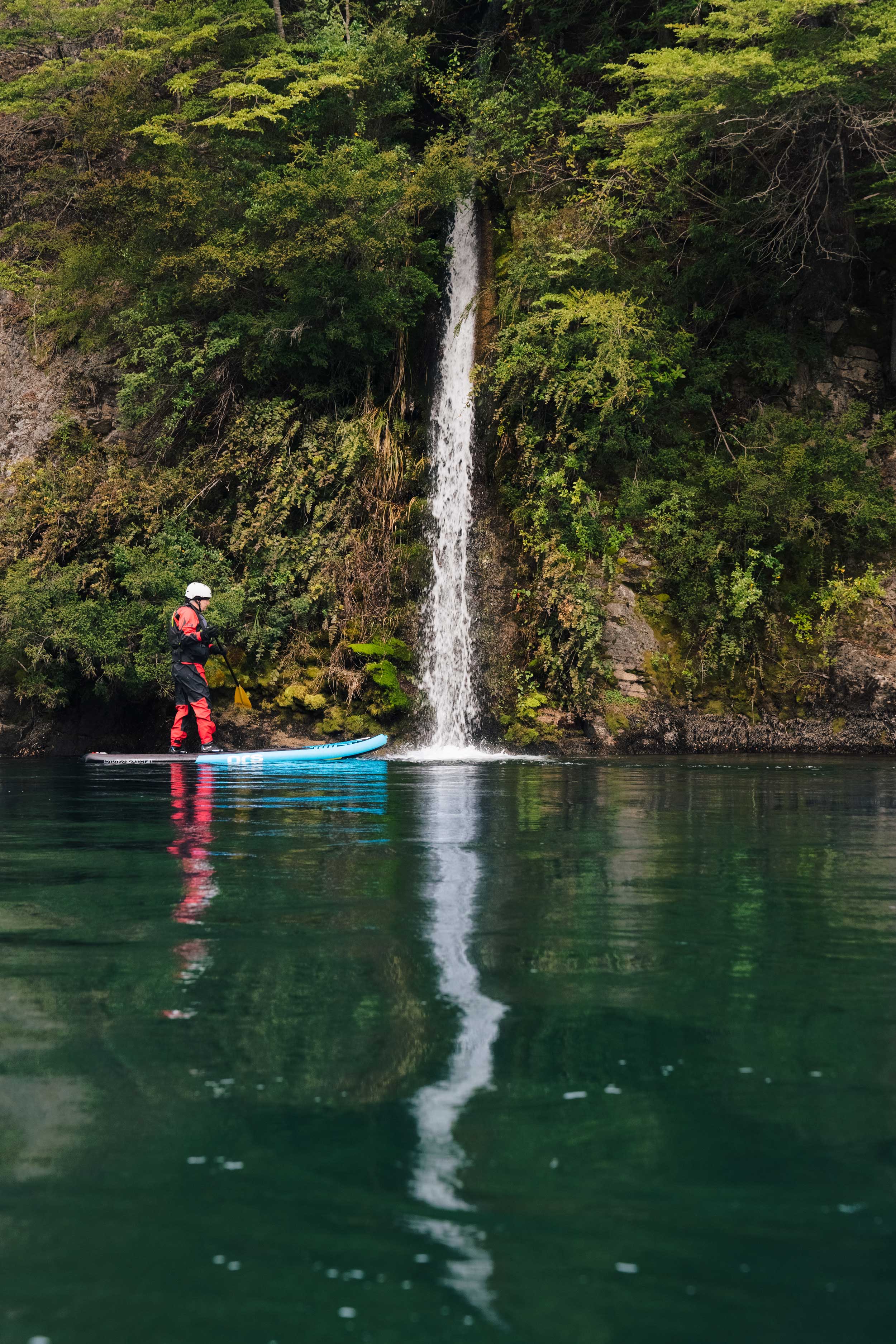 Stand-up paddleboarding in Patagonia.