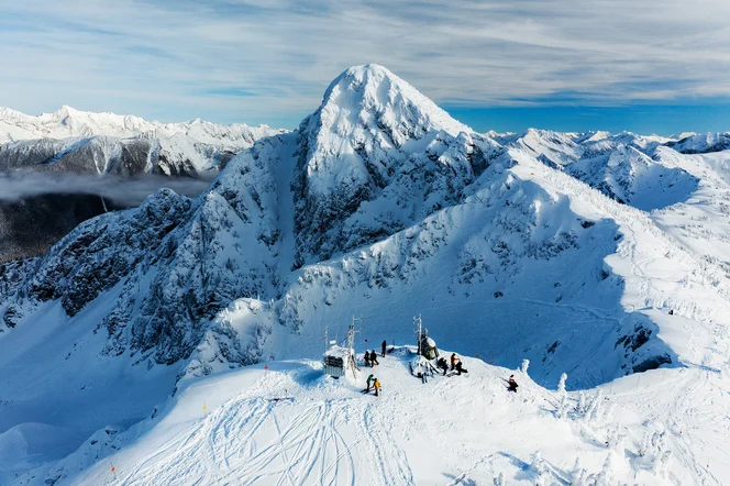 Ski lines at Revelstoke Mountain Resort.