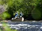 Fly fishing from a boat on the Gunnison River.
