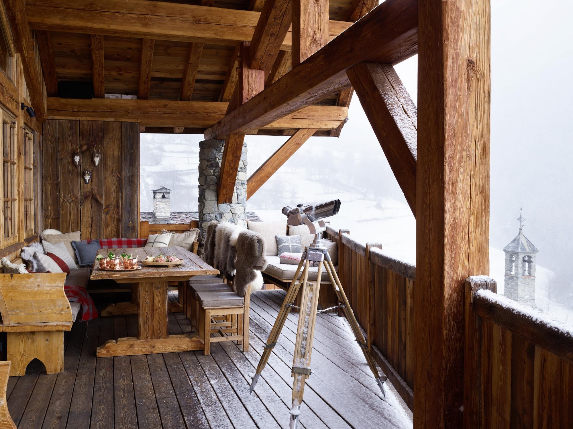 Chalet Hibou Balcony winter