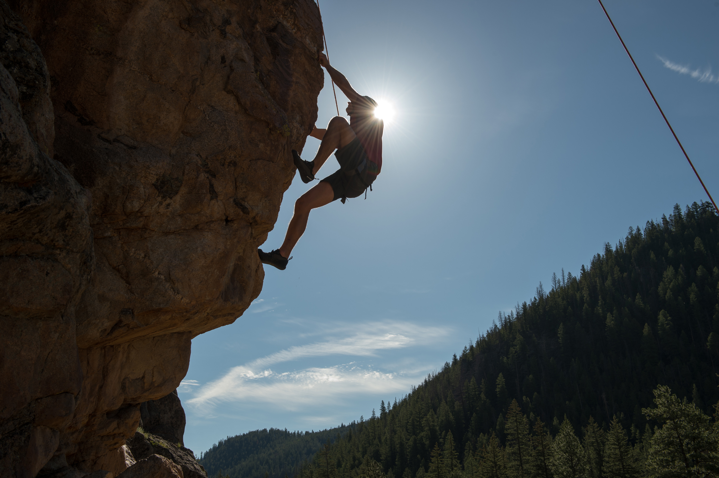 Rock climbing in Colorado.