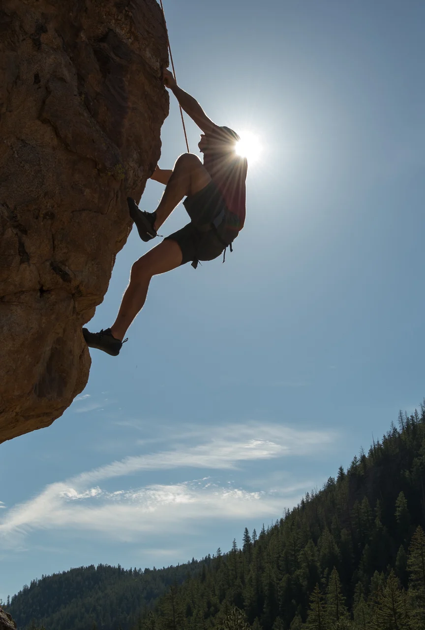 Rock climbing in Colorado.