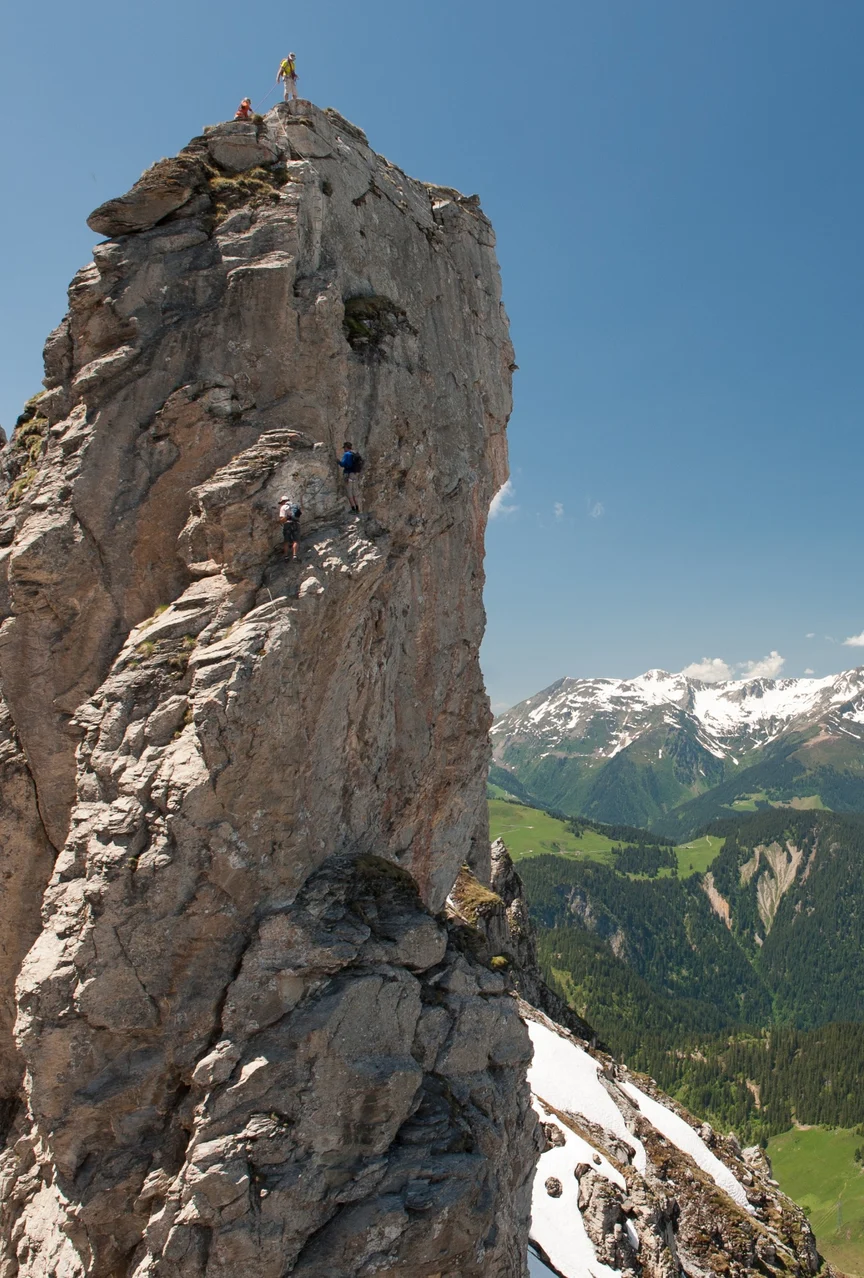 Summer mountaineering in the French Alps.