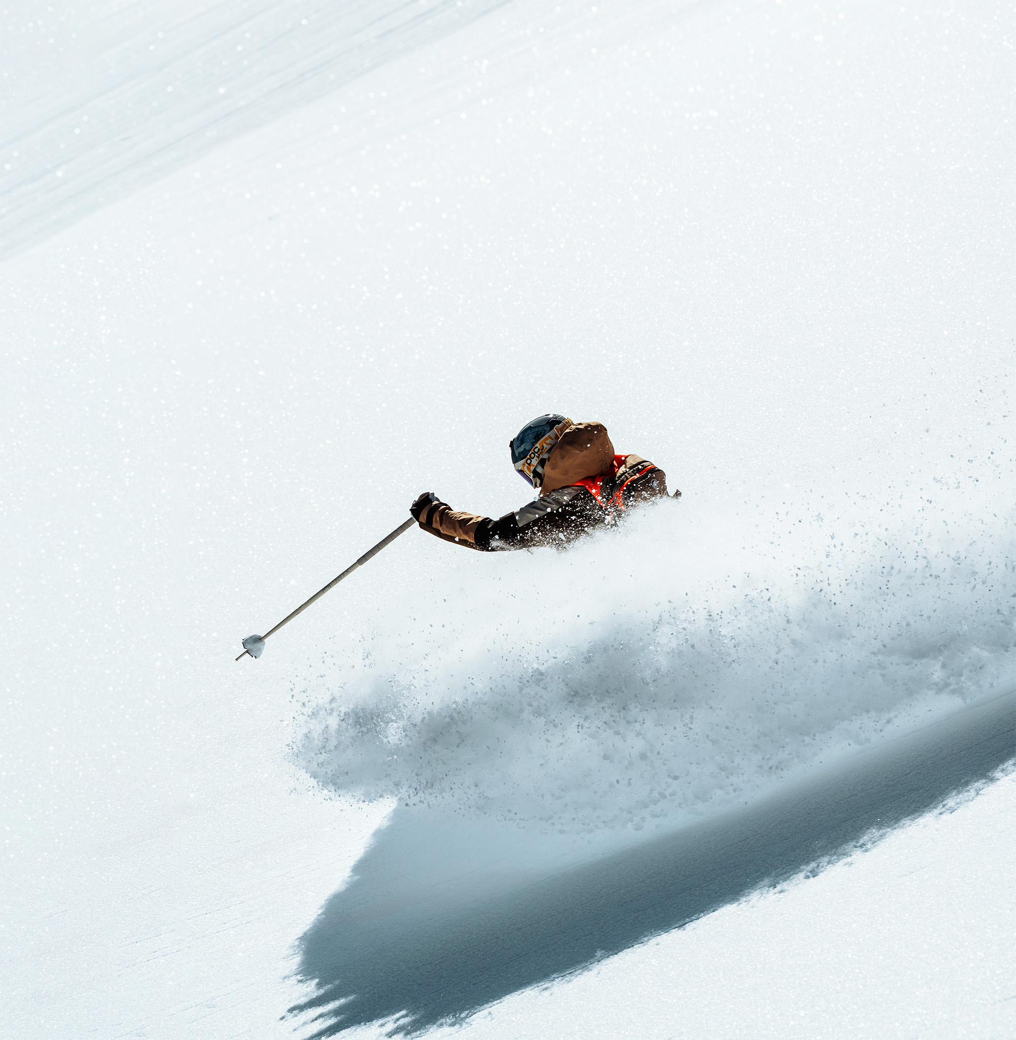 Skier in French backcountry