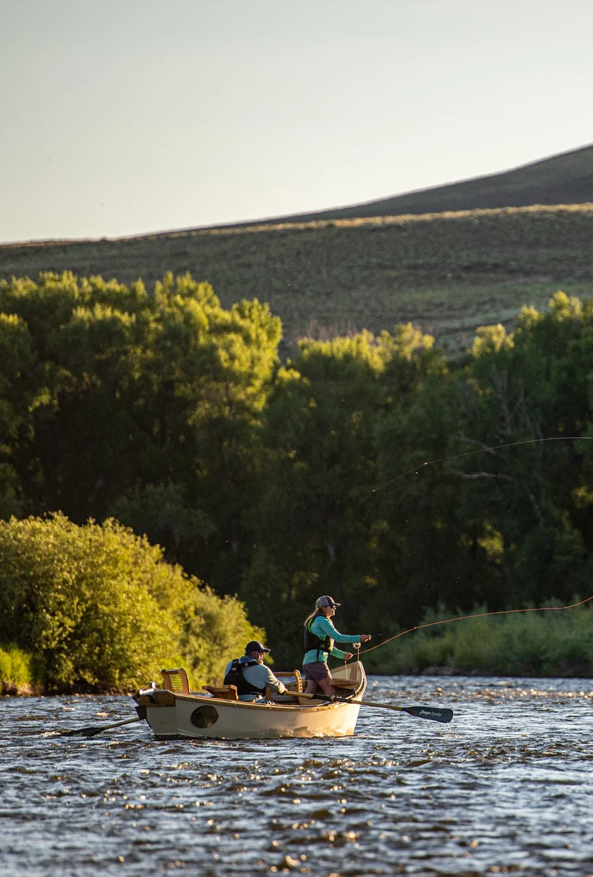 Fly fishing on the Taylor River in Colorado.