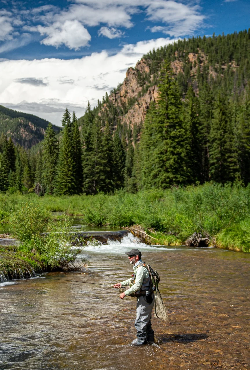 Fly fishing on the Taylor River in Colorado.