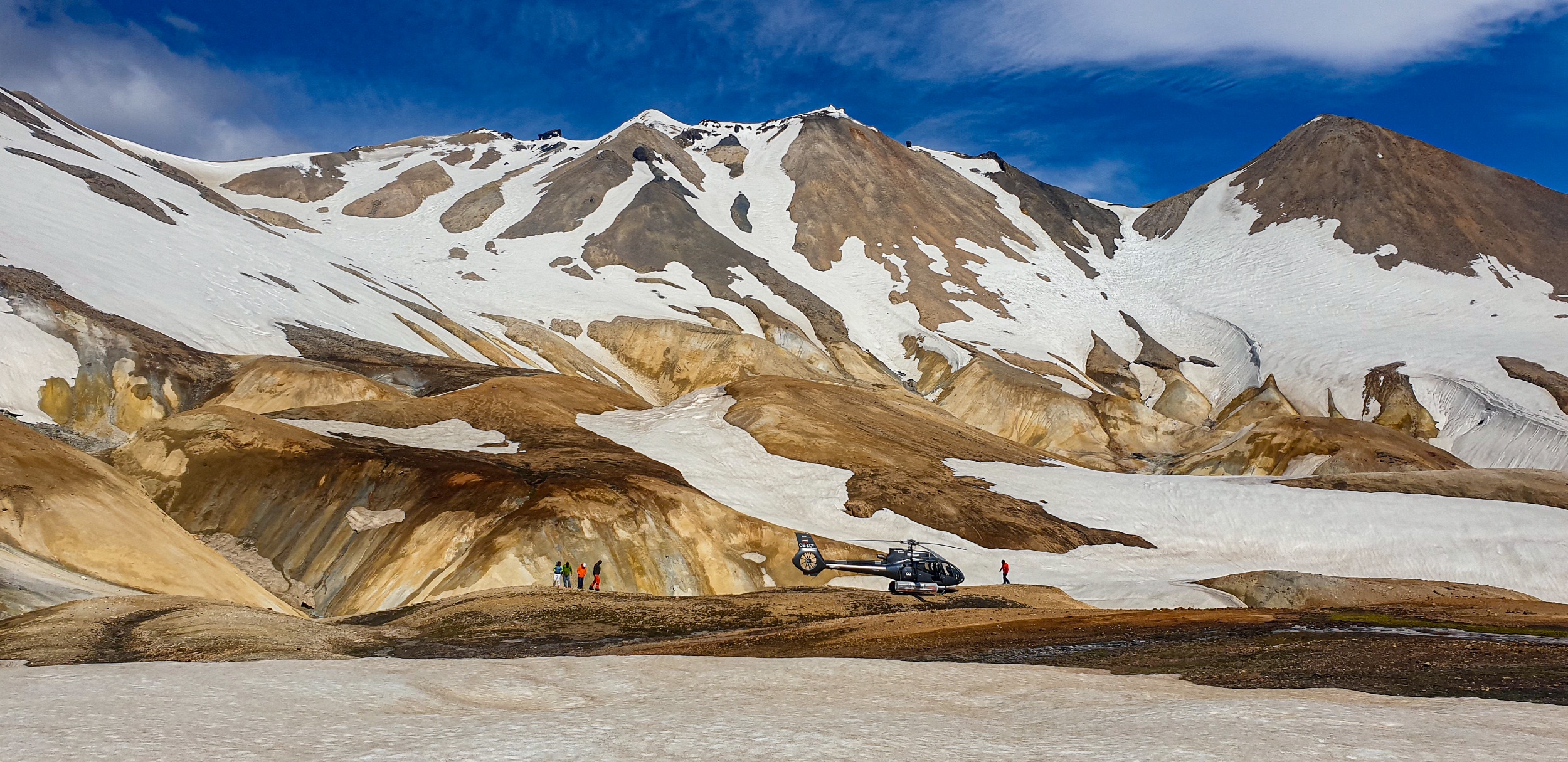Heli hiking in Iceland.