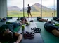 A yoga class at Deplar Farm in Iceland.