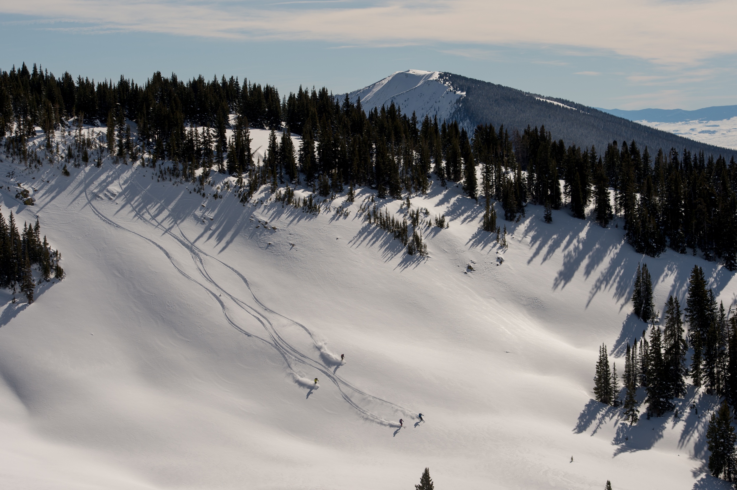 Cat skiing in Irwin, Colorado.