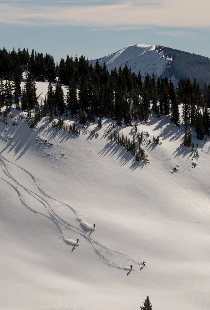 Cat skiing in Irwin, Colorado.