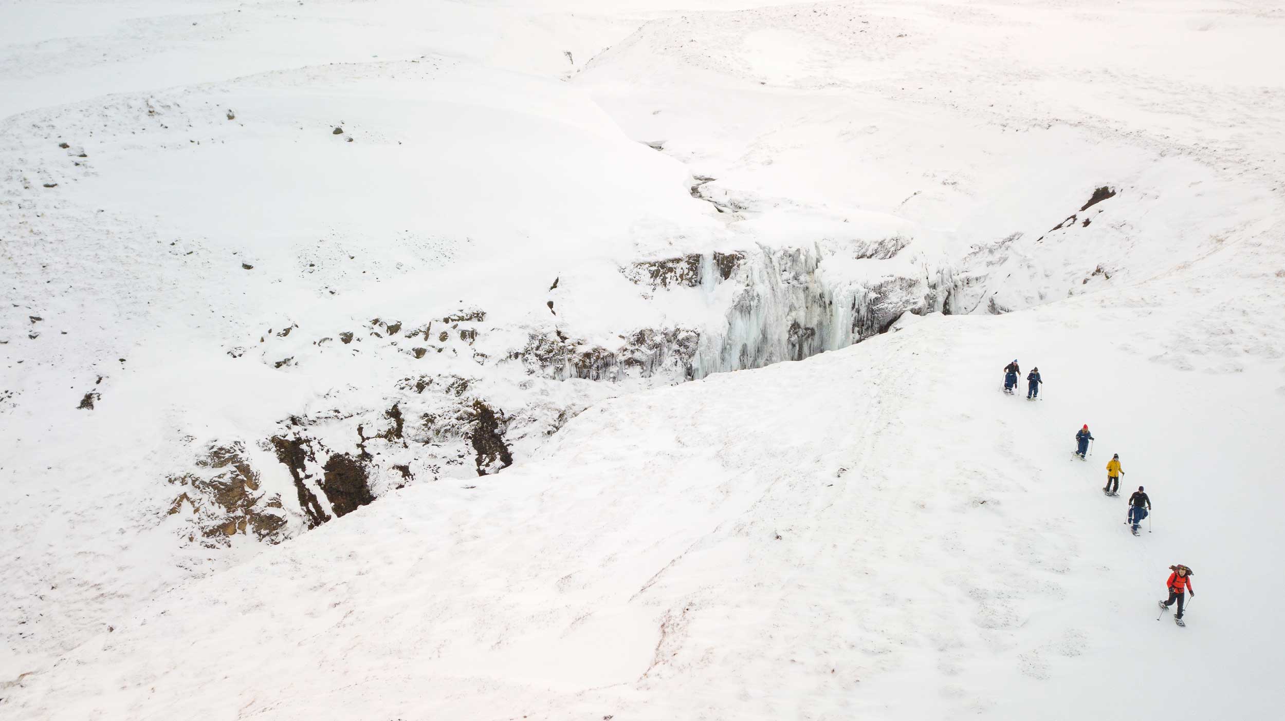 Snowshoeing in Iceland.