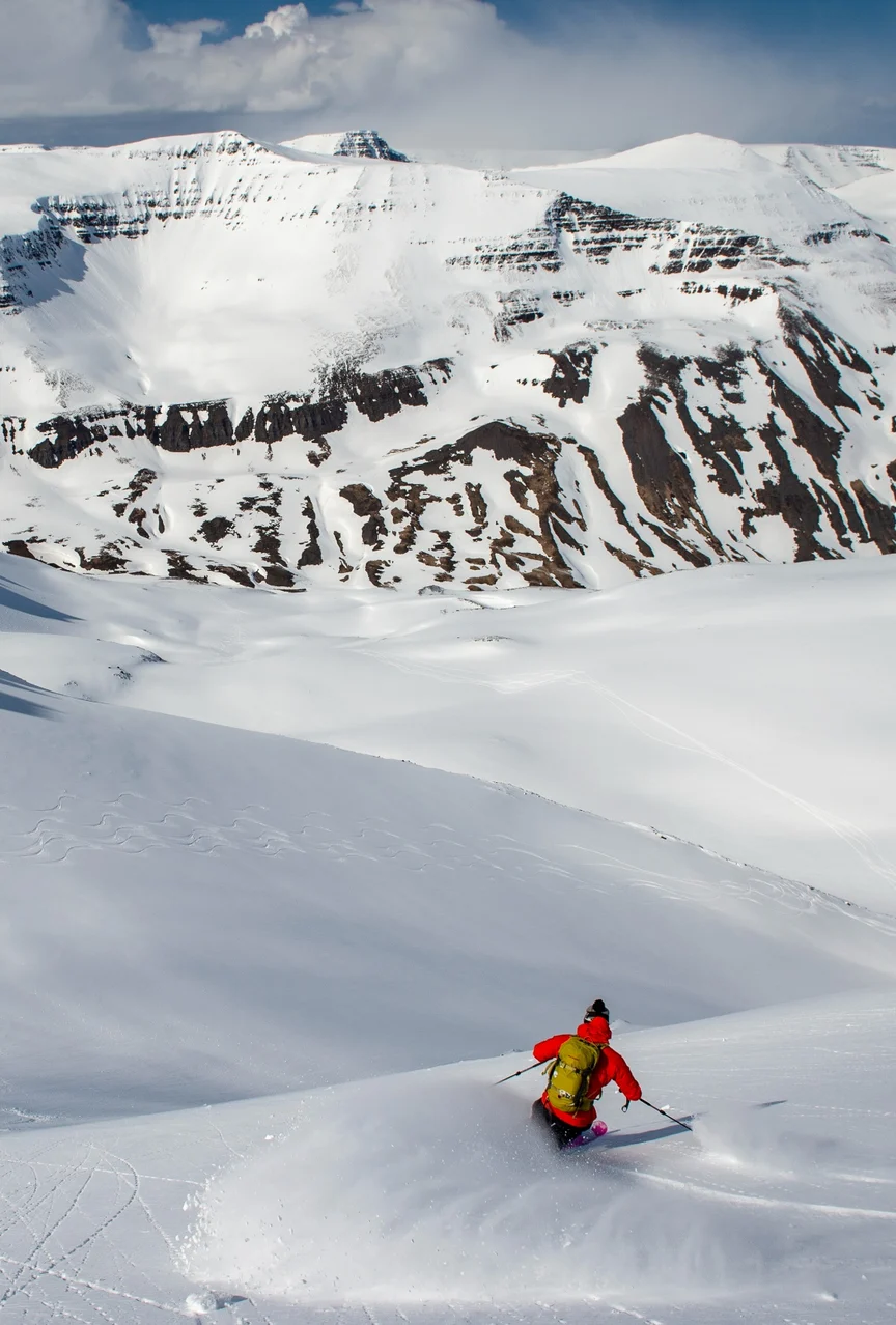 Heli-Skiing in Iceland.