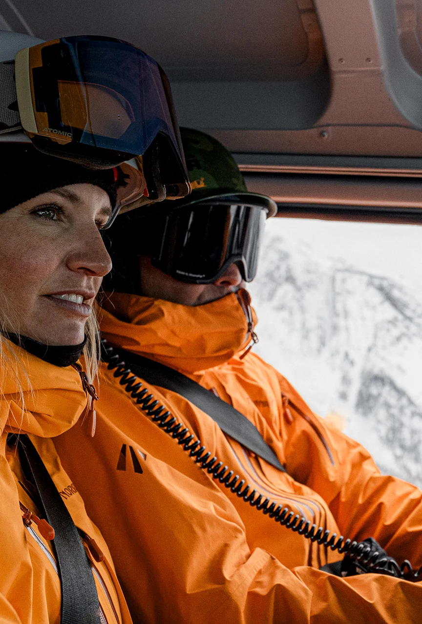 Skiers in helicopter in BC