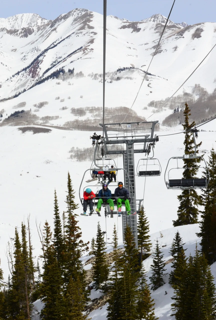 Skiing at Crested Butte in Colorado.